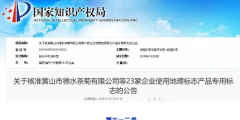 剛剛！國(guó)知局公告這23 家企業(yè)核準(zhǔn)使用地理標(biāo)志產(chǎn)品專用標(biāo)志
