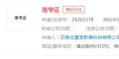 “準考證”商標申請無效，分類涉及教育娛樂