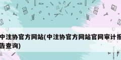 中注協(xié)官方網(wǎng)站(中注協(xié)官方網(wǎng)站官網(wǎng)審計(jì)報(bào)告查詢(xún))