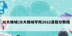 川大錦城(川大錦城學院2022錄取分數(shù)線)