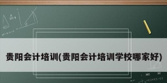 貴陽會計培訓(xùn)(貴陽會計培訓(xùn)學(xué)校哪家好)