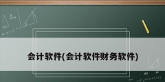 會計(jì)軟件(會計(jì)軟件財(cái)務(wù)軟件)