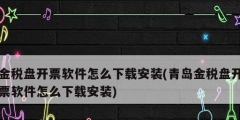 金稅盤開票軟件怎么下載安裝(青島金稅盤開票軟件怎么下載安裝)