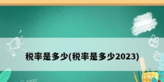 稅率是多少(稅率是多少2023)